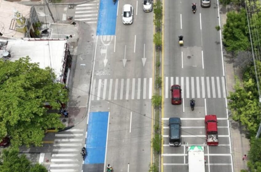  Realizan obras de señalización vial en Cartagena para reducir la accidentalidad